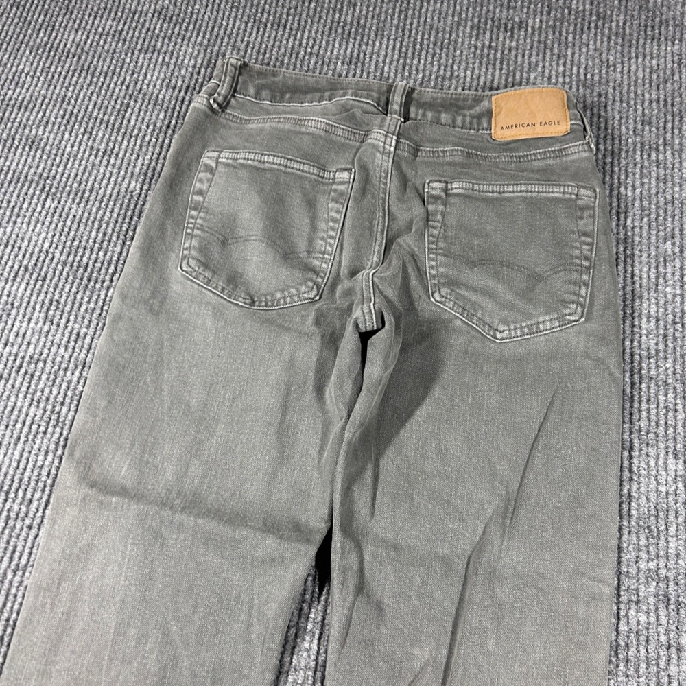 American Eagle Jeans Men's 28x30 Athletic Fit Gray Denim Pants Stretch - Picture 2 of 11